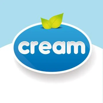 Cream sign label vector Illustrazione stock