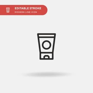 Cream Simple vector icon. Illustration symbol design template for web mobile  Stock Illustration