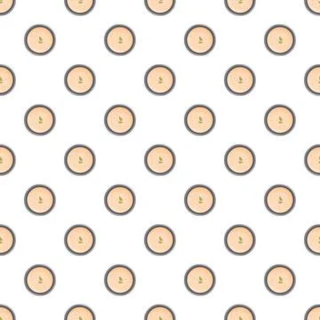 Cream soup bowls seamless pattern vector background 스톡 일러스트