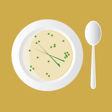 Cream soup Stock Illustration
