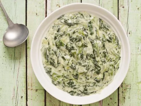 Cream spinach Stock Photos
