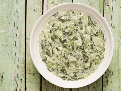 Cream spinach Stock Photos