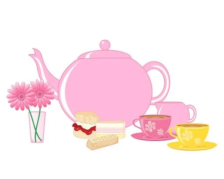 Cream tea Illustrazione stock