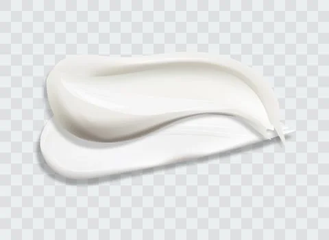 Cream texture stroke isolated on transparent background. Stock Illustration