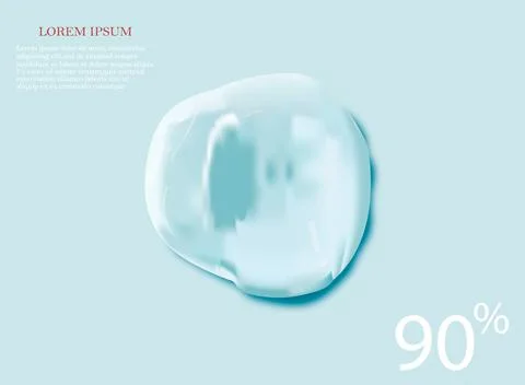 Cream texture stroke isolated on transparent background. Facial creme, foam, gel Stock Illustration