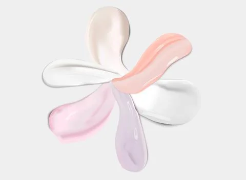 Cream texture stroke isolated on transparent background. Facial creme, foam, gel Stock Illustration