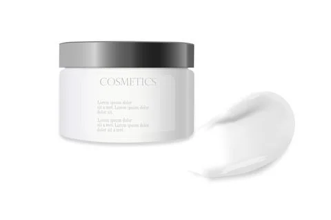 Cream texture stroke isolated on transparent background. Facial creme, foam, gel Stock Illustration