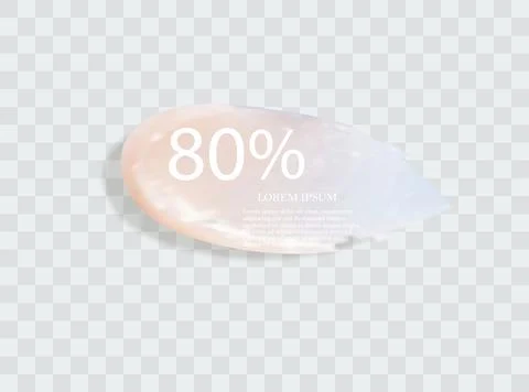 Cream texture stroke isolated on transparent background. Facial creme, foam, gel Stock Illustration