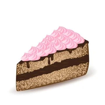 Cream Top Cake Stock Illustration