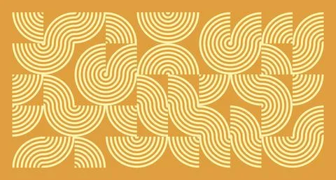 Cream Wave Geometric Pattern Stockillustratie