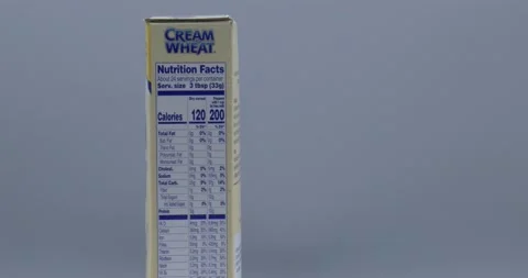 Cream of Wheat box - Rotating Stock Footage 133284774