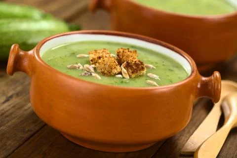 Cream of zucchini Stock Photos