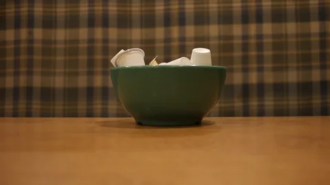 Creamer Bowel Hand Stock Footage 126744282