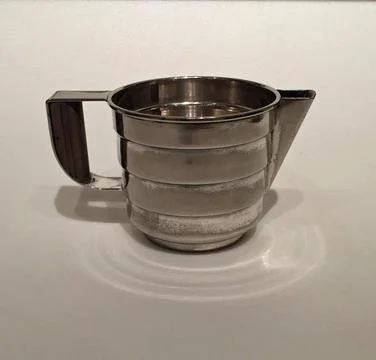 Creamer, Silver Style pattern. Designer Kem Weber, American, born Germany.. 스톡 사진