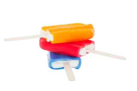 Creamsicle stack Stock Photos