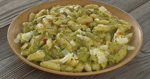 Creamy Broccoli Pasta. Stock Footage 278110128