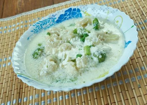 Creamy Cauliflower Chowder Foto stock