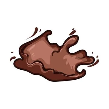 Creamy chocolate splash cartoon vector illustration Illustrazione stock