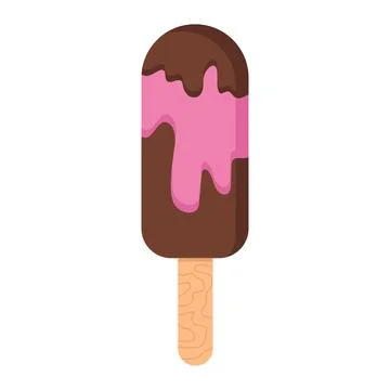 Creamy ice cream dessert Stock Illustration