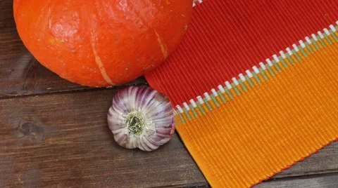 Creamy pumpkin soup Stock Footage 55146345