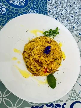Creamy Risotto Dish 스톡 사진