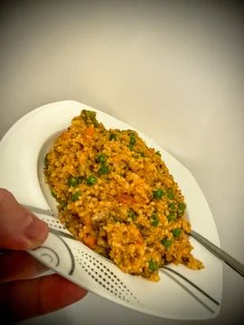 Creamy Risotto Served 스톡 사진