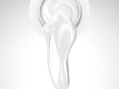 Creamy texture pouring down Stock Illustration