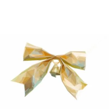 Creamy white bow Stock Illustration