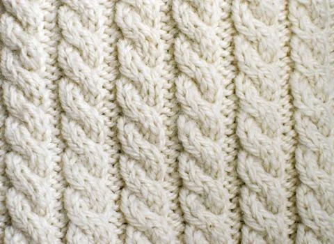 Creamy off-white wool knitwork Foto stock