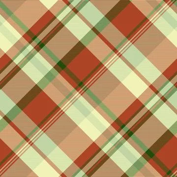 Crease textile vector texture, red tartan plaid background. Thread fabric s.. Illustrazione stock