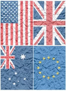 Creased flag Stock Illustration