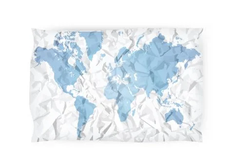 Creased map Stock Illustration