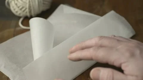 Creasing tracing paper Stock Footage 12659361