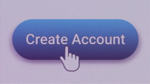 Create Account Button Click Extreme Close Up Stock Footage 219776922