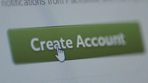 Create account button Stock Footage 86672397