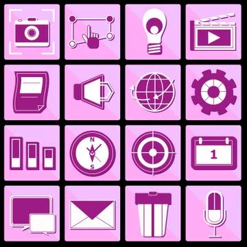 Create application icons on button Stock Illustration