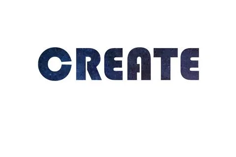 CREATE Art design typography stock image Stock Illustration