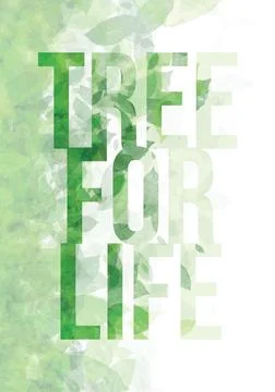 Create background tree illustrator with pro create Stock Illustration