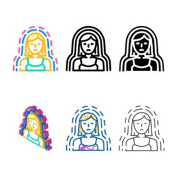Create boundaries minimal headache treatment color icon vector Stock Illustration