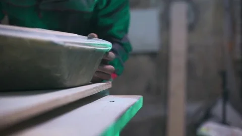 Create a box for the subwoofer Stock Footage 76644824