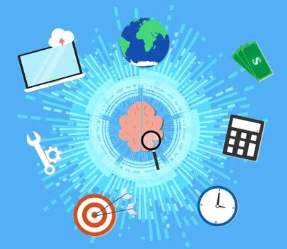 Create Business form brainstorming concept vector illustration Stock Illustration