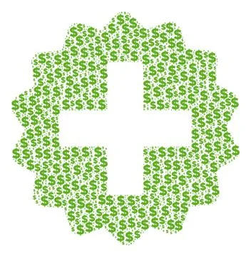 Create Collage of Dollar and Dots Stock Illustration