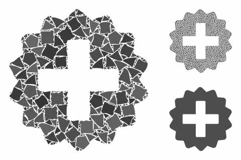 Create Composition Icon of Bumpy Pieces Illustrazione stock