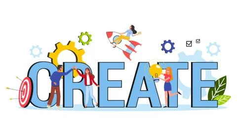 Create concept. Idea of creative thinking and imagination イラスト素材