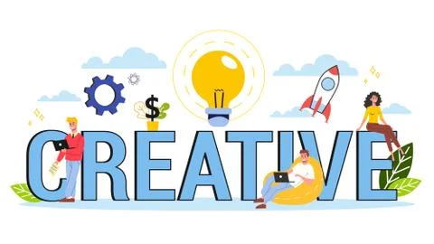 Create concept. Idea of creative thinking and imagination イラスト素材