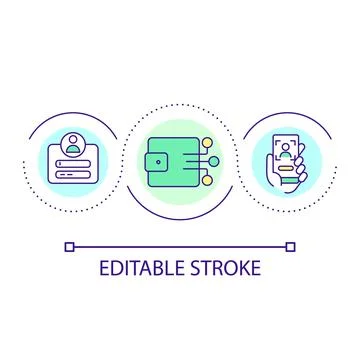 Create crypto wallet loop concept icon イラスト素材