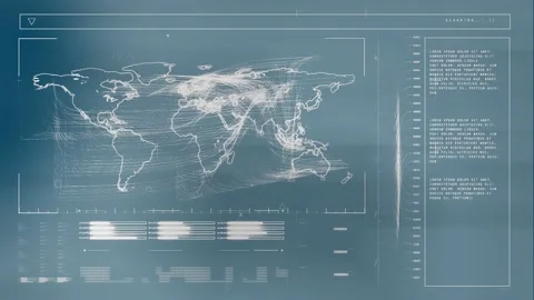Create a digital animation of a dashboard and earth map using a green screen. Видео 327583512