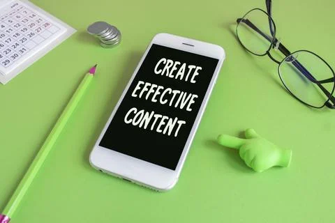 Create Effective Content symbol. Concept words Create Effective Content Stock Photos