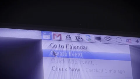 Create Event Google Calendar Apple MacOS on iMac computers Stock Footage 103116160