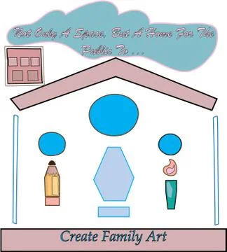 Create-Family-Art Stock Illustration